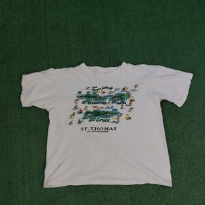 VINTAGE Womens U.S. Virgin Islands Top Size XXL